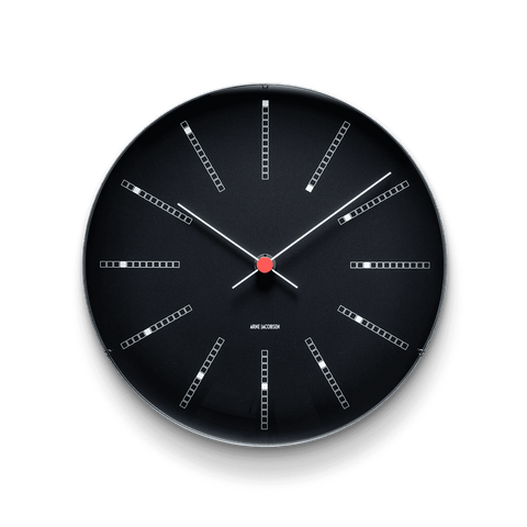 Arne Jacobsen Bankers Wall Clock 21cm black