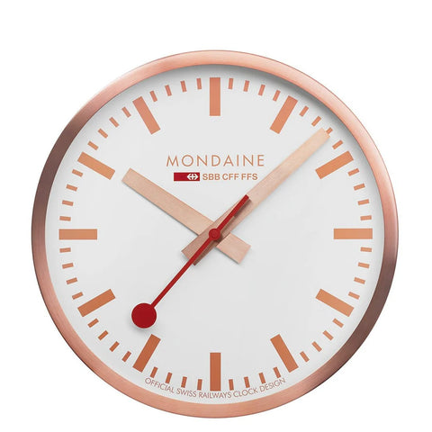 Mondaine Wall Clock 40cm Copper