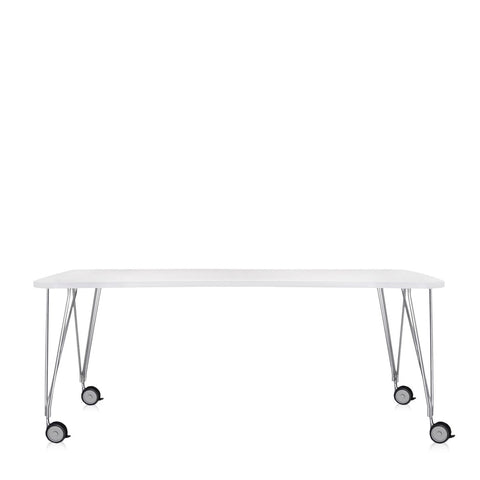 Kartell Max Table w Wheels 190cm White