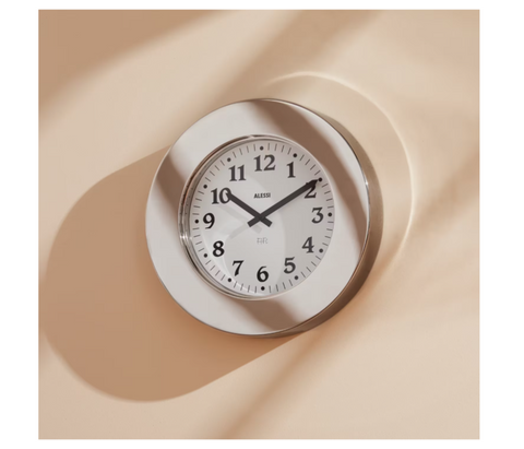 Alessi Momento Wall Clock 40cm stainless steel