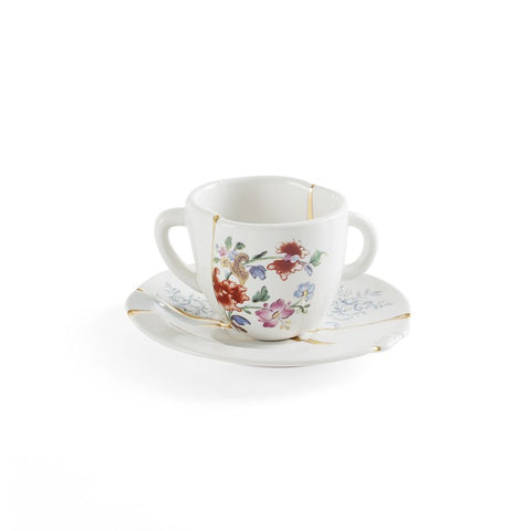 Seletti Kintsugi Espresso Cup with Saucer