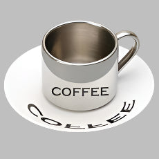PO Anamorphic Coffee Cup w saucer – Panik Outlet