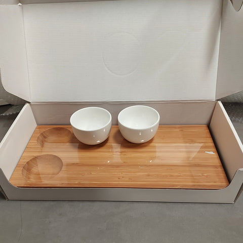EGO Together Tapas Serving Board w Two Bowls