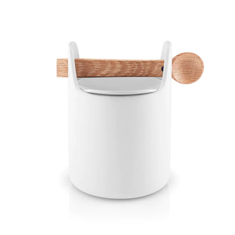 Eva Solo Tools Kitchen Jar w Lid and Spoon White 15cm
