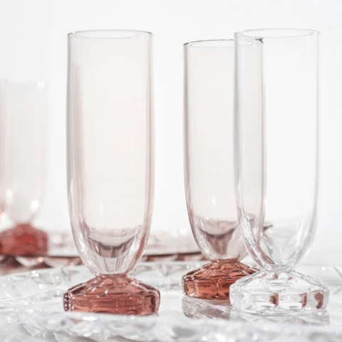 Kartell JELLIES Champagne Flute pink 4pcs