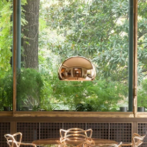 Kartell FLY Suspension Light 38cm Metallic Finish Gold