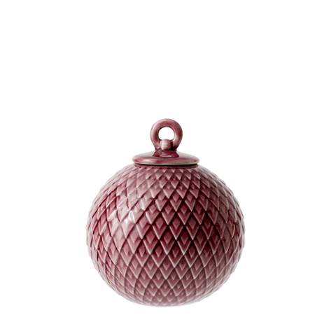 Lyngby Christmas Porcelain Bauble Bordeaux