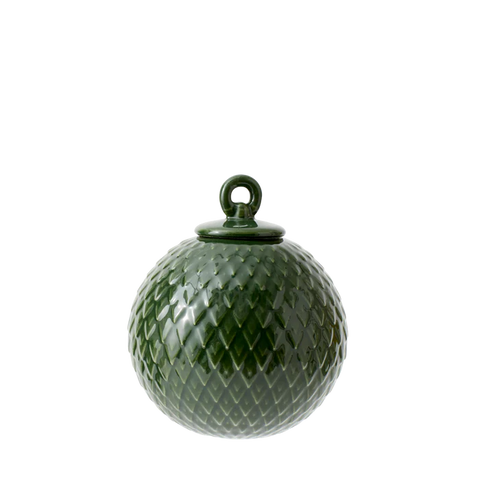 Lyngby Christmas Porcelain Bauble Green