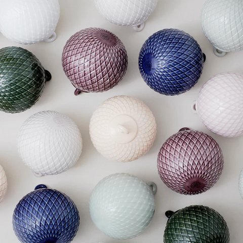 Lyngby Christmas Porcelain Bauble White