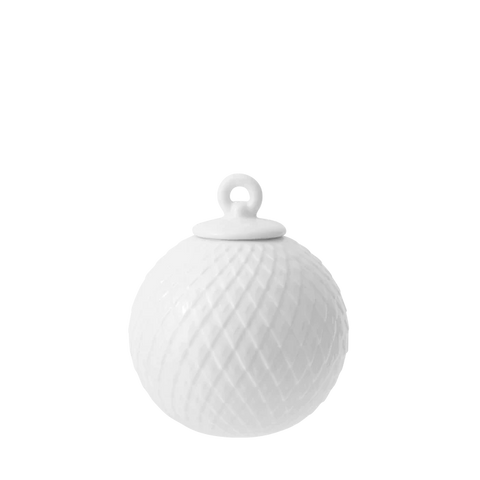 Lyngby Christmas Porcelain Bauble White