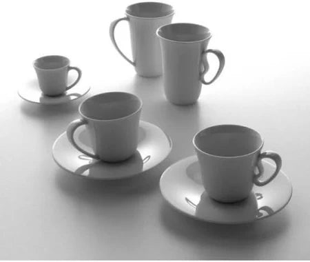 Alessi Ku Saucer for Coffee Cup 6pcs by Toyo Ito