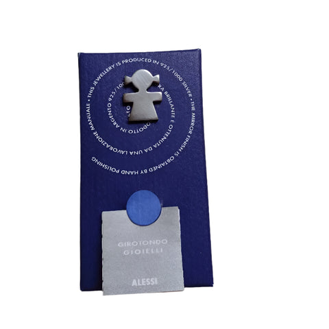 Alessi Girotondo Silver Pin Brooch Girl