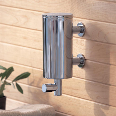 Vola T10JR Wall Soap Dispenser 0.25L Polished Chrome Arne Jacobsen