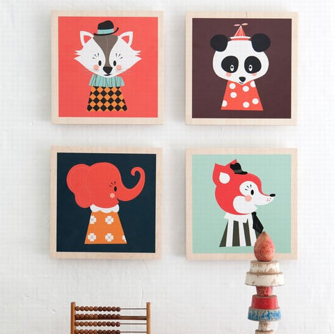 Ferm Living Wooden Picture Posey Panda | Panik Design