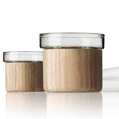 Menu - Chunk Candleholder Oak 2pcs Set Ltd Ed