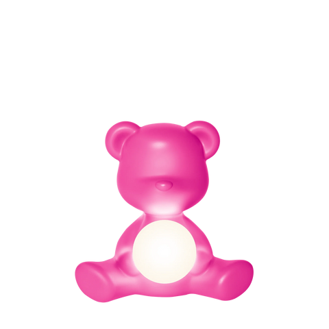 Qeeboo Teddy Girl Fuxia Lamp with Rechargeable Led