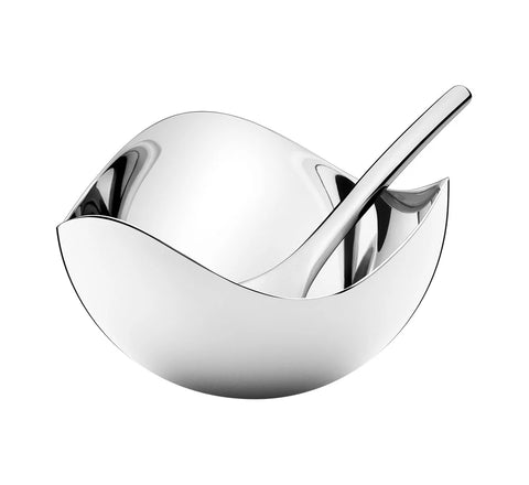 Georg Jensen BLOOM Salt Cellar w Spoon