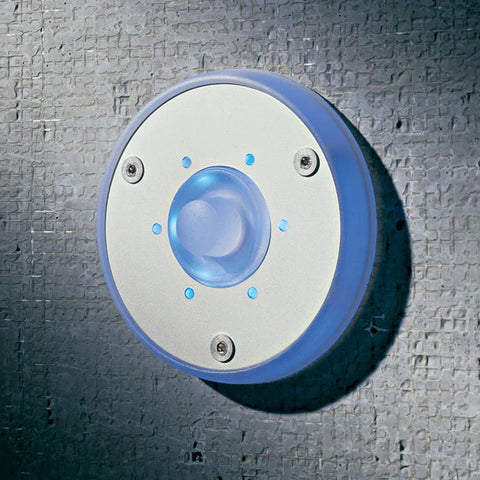 Spore Round Doorbell Button Amber