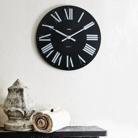 Alessi Firenze Black Wall Clock