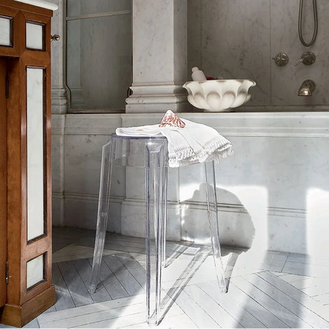 Kartell Charles Ghost Low Stool White