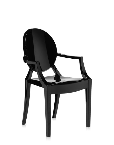 Kartell Louis Ghost Black Armchair 2pcs Philippe Starck