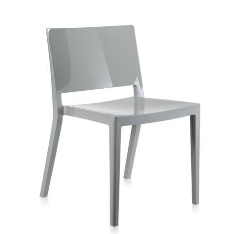 Kartell LIZZ Chair Glossy Finish Dusty Grey