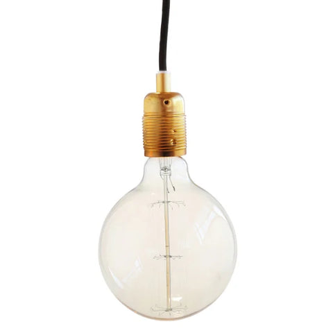 FRAMA E27 Pendant Light 3m fabric cable BRASS