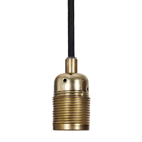 FRAMA E27 Pendant Light 3m fabric cable BRASS