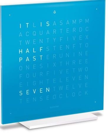 QLOCKTWO EARTH 13,5 Pure Blue Candy Table Clock