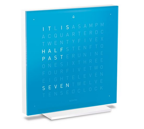 QLOCKTWO EARTH 13,5 Pure Blue Candy Table Clock