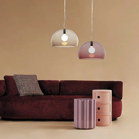 Kartell FLY Small Suspension Light 38cm Yellow