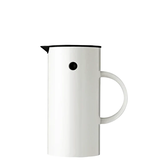 Stelton By Erik Magnussen White Vacuum Jug - 16.9 Oz Thermos With Magnetic Rocker Stopper