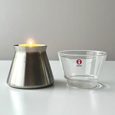 Iittala GLOW Oil Lamp Stainless Steel