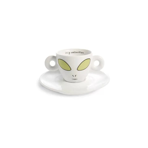 Illy Collection 2001 David Byrne Alien 4 Espresso Cups