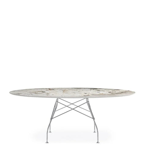 Kartell Glossy Oval Marble w Chrome Frame