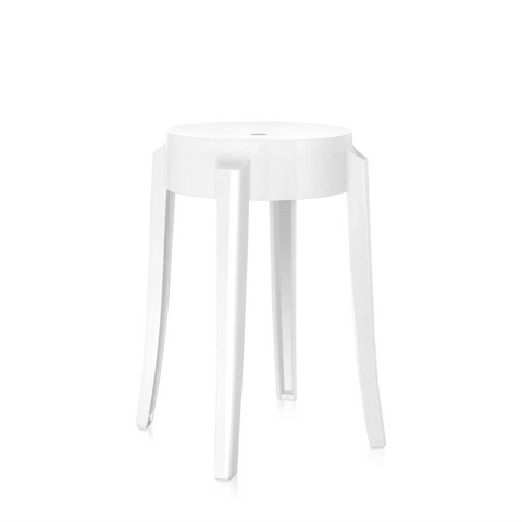 Kartell Charles Ghost Low Stool White