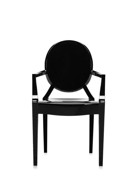 Kartell Louis Ghost Armchair 2pcs Black by Philippe Starck
