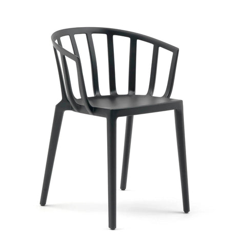 Kartell Venice Mat Black Armchair 2pcs by Philippe Starck
