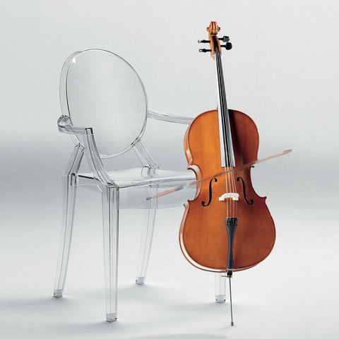Kartell Louis Ghost Armchair 2pcs Black by Philippe Starck