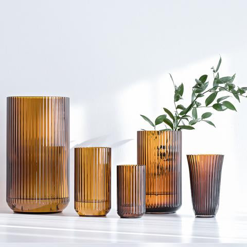 Lyngby Glass Vases Amber 38cm