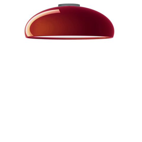 Fontana Arte Pangen Red Ceiling Light 1969