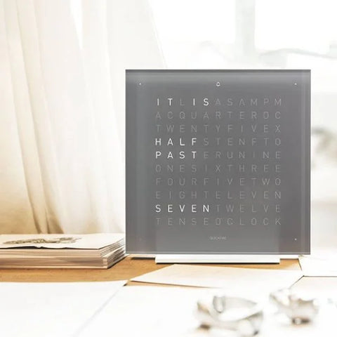 QLOCKTWO EARTH 13,5 Pure Early Grey Tea Table Clock