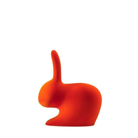 Qeeboo RABBIT Chair Baby Velvet Orange