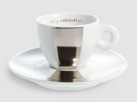 Illy Michelangelo Pisoletto 2002 Collection Espresso Cup w saucer