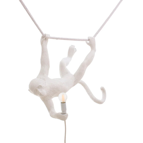 Seletti White Suspension Light MONKEY Swing