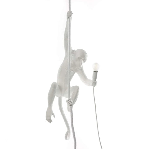 Seletti White Ceiling Light MONKEY Hanging