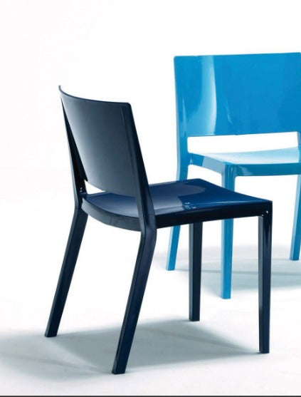 Kartell LIZZ Chair Glossy Finish Dark Blue