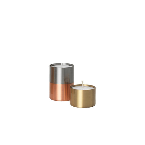 ArchitectMade Tealight Cooper Brass Stainless steel Trepas | Panik Design