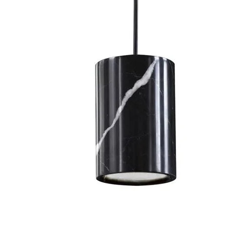 Terence Woodgate Solid Cylinder Pendant Nero Marquina Marble