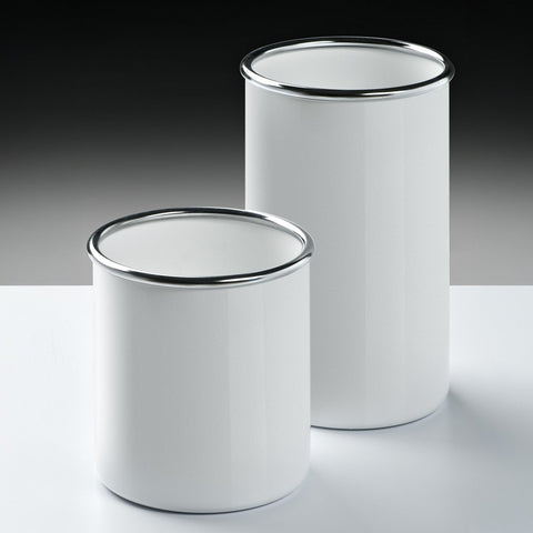 Rexite Colmo Umbrella Stand or Bin white w Chrome